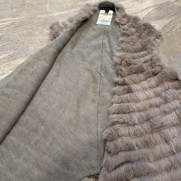 Jocelyn Waterfall rabbit Fur Vest size S in EUC (A) - Picture 5 of 6